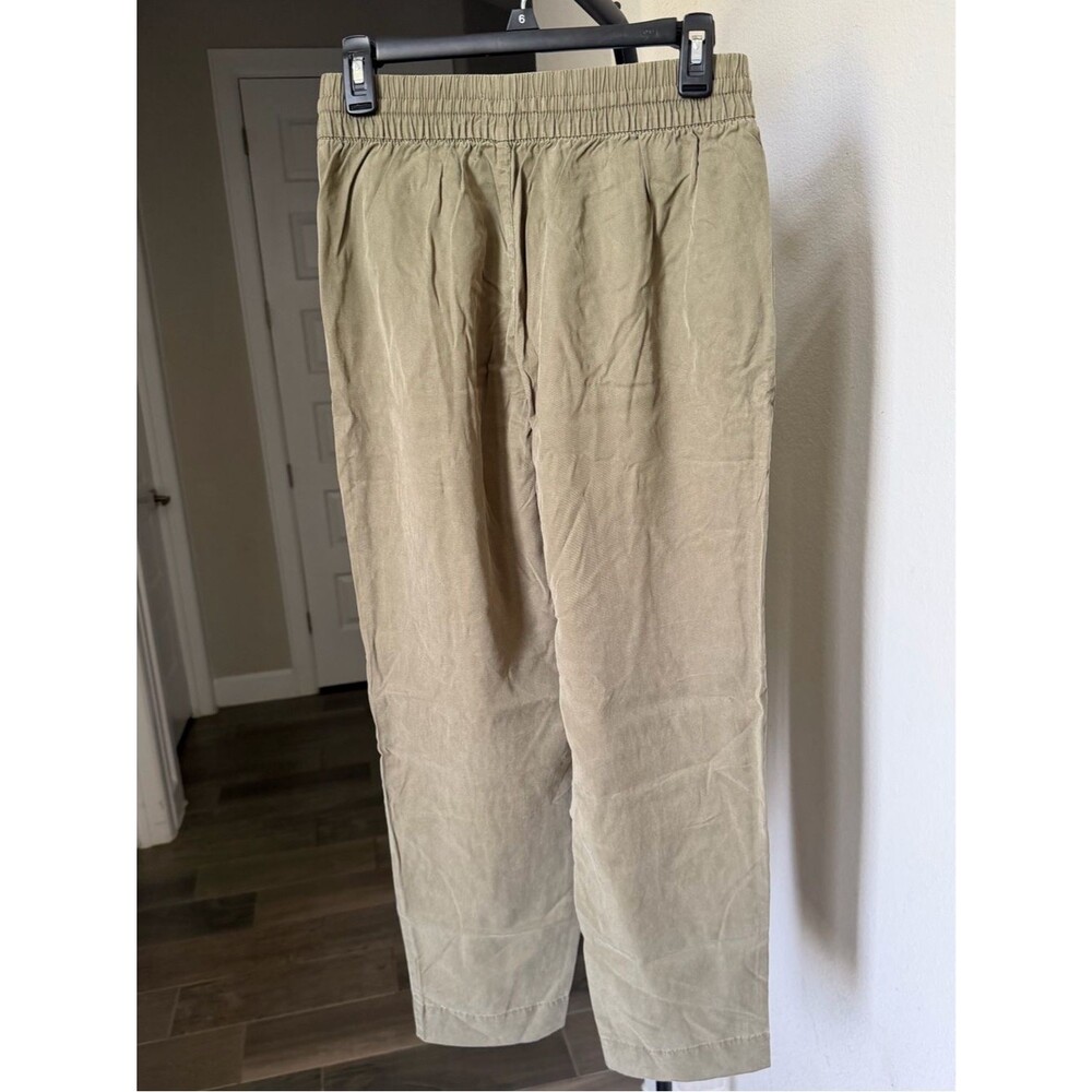 Everlane Women's Tencel Utility Pant in Olive Elastic Waist S - Picture 2 of 7